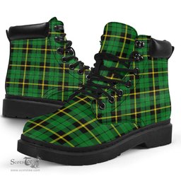 ScotsTee Shop Scottish Wallace Hunting Green Clan Tartan All Season Boots