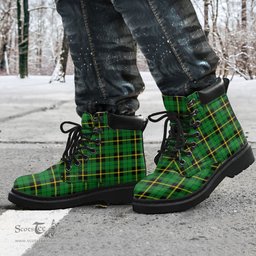 ScotsTee Shop Scottish Wallace Hunting Green Clan Tartan All Season Boots