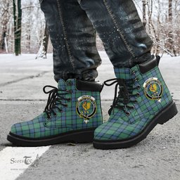 ScotsTee Shop Scottish Sinclair Hunting Ancient Clan Crest Tartan All Season Boots