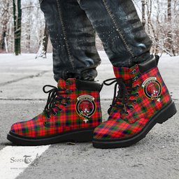 ScotsTee Shop Scottish MacNaughton Modern Clan Crest Tartan All Season Boots