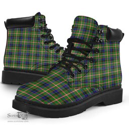 ScotsTee Shop Scottish Reid Green Clan Tartan All Season Boots