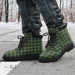 ScotsTee Shop Scottish Reid Green Clan Tartan All Season Boots