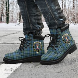 ScotsTee Shop Scottish Robertson Hunting Ancient Clan Crest Tartan All Season Boots