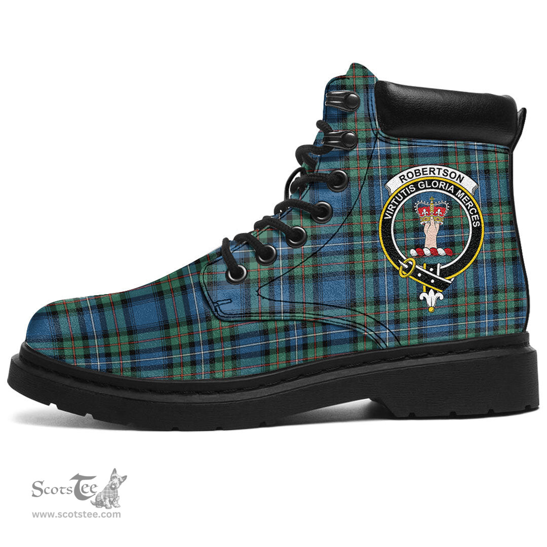 ScotsTee Shop Scottish Robertson Hunting Ancient Clan Crest Tartan All Season Boots