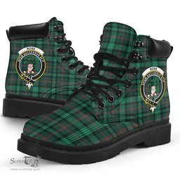 ScotsTee Shop Scottish Ross Hunting Modern Clan Crest Tartan All Season Boots