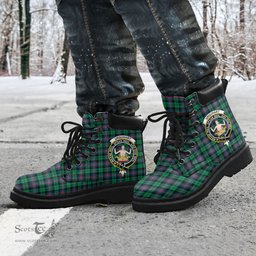 ScotsTee Shop Scottish Urquhart Broad Red Ancient Clan Crest Tartan All Season Boots