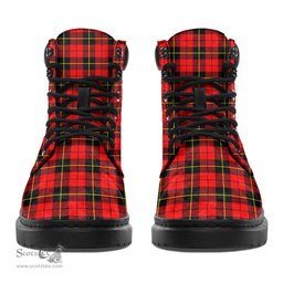 ScotsTee Shop Scottish Wallace Hunting Red Clan Tartan All Season Boots