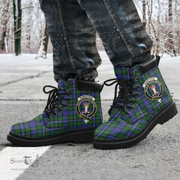 ScotsTee Shop Scottish Robertson Hunting Modern Clan Crest Tartan All Season Boots