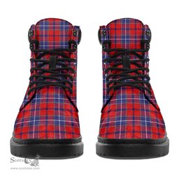 ScotsTee Shop Scottish Wishart Dress Clan Crest Tartan All Season Boots