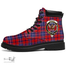 ScotsTee Shop Scottish Wishart Dress Clan Crest Tartan All Season Boots