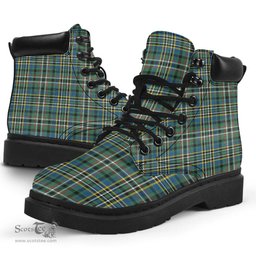 ScotsTee Shop Scottish Scott Green Ancient Clan Tartan All Season Boots