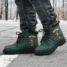 ScotsTee Shop Scottish Newlands of Lauriston Clan Crest Tartan All Season Boots