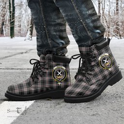 ScotsTee Shop Scottish Moffat Modern Clan Crest Tartan All Season Boots