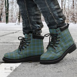 ScotsTee Shop Scottish Ogilvie Hunting Ancient Clan Tartan All Season Boots