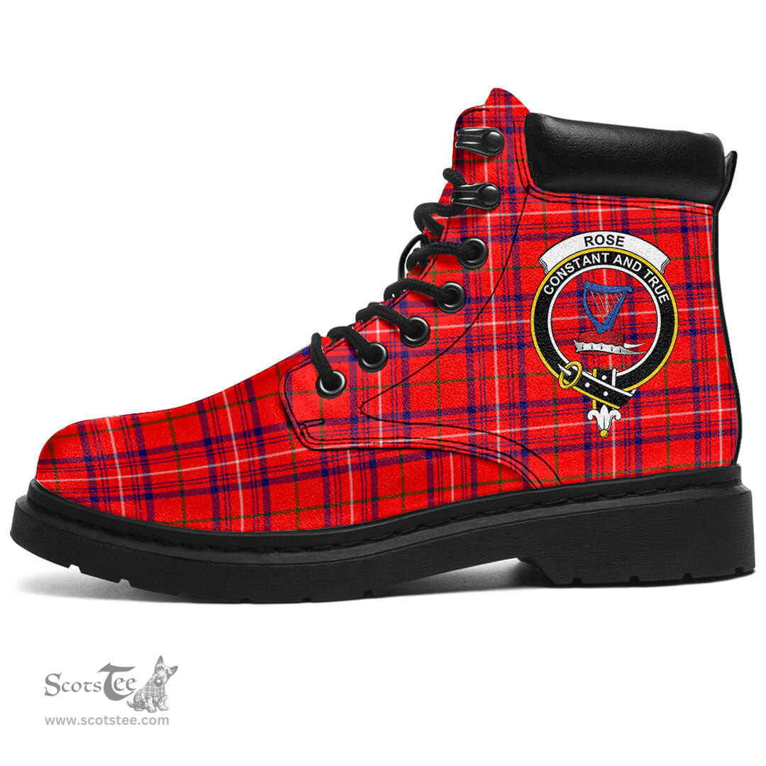 ScotsTee Shop Scottish Rose Modern Clan Crest Tartan All Season Boots