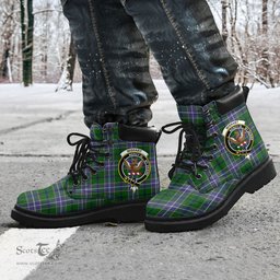 ScotsTee Shop Scottish Wishart Hunting Modern Clan Crest Tartan All Season Boots