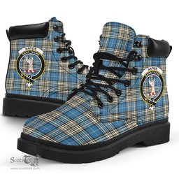 ScotsTee Shop Scottish Napier Ancient Clan Crest Tartan All Season Boots