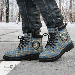 ScotsTee Shop Scottish Napier Ancient Clan Crest Tartan All Season Boots