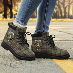 ScotsTee Shop Scottish Stewart Hunting Weathered Clan Crest Tartan All Season Boots