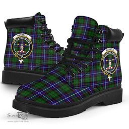ScotsTee Shop Scottish Russell Modern Clan Crest Tartan All Season Boots
