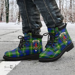 ScotsTee Shop Scottish Maitland Clan Crest Tartan All Season Boots