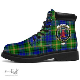 ScotsTee Shop Scottish Maitland Clan Crest Tartan All Season Boots