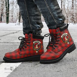 ScotsTee Shop Scottish Matheson Modern Clan Crest Tartan All Season Boots