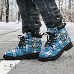ScotsTee Shop Scottish Roberton Clan Crest Tartan All Season Boots
