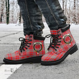 ScotsTee Shop Scottish Moubray Clan Crest Tartan All Season Boots