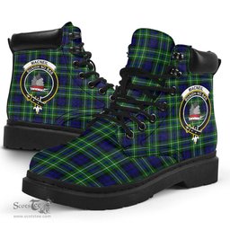 ScotsTee Shop Scottish MacNeil of Colonsay Modern Clan Crest Tartan All Season Boots