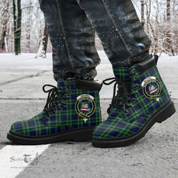 ScotsTee Shop Scottish MacNeil of Colonsay Modern Clan Crest Tartan All Season Boots