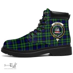 ScotsTee Shop Scottish MacNeil of Colonsay Modern Clan Crest Tartan All Season Boots
