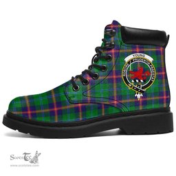 ScotsTee Shop Scottish Young Modern Clan Crest Tartan All Season Boots