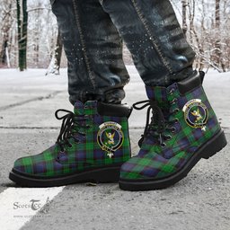ScotsTee Shop Scottish Stewart Old Modern Clan Crest Tartan All Season Boots