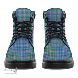 ScotsTee Shop Scottish Pitcairn Hunting Clan Crest Tartan All Season Boots