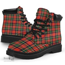 ScotsTee Shop Scottish Stewart Royal Modern Clan Tartan All Season Boots