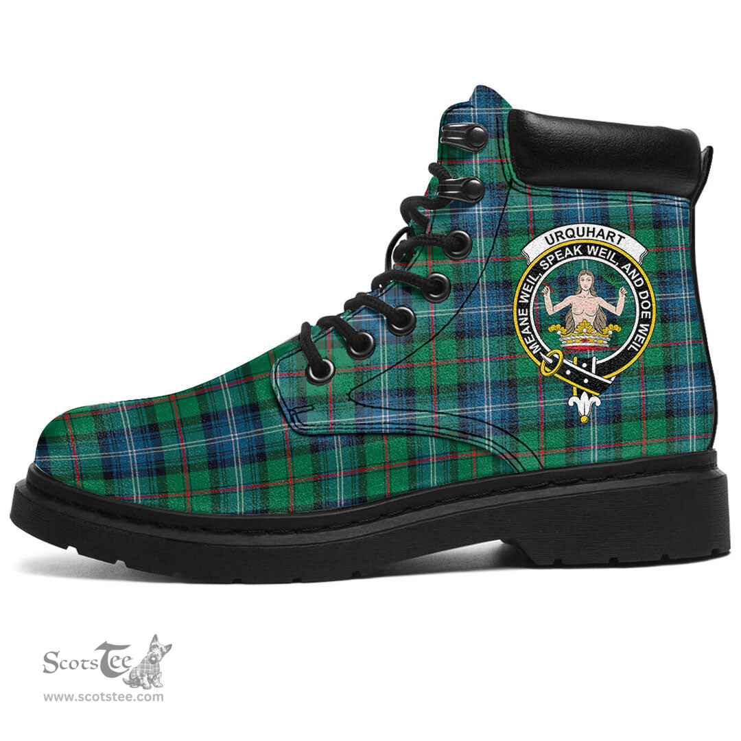 ScotsTee Shop Scottish Urquhart Ancient Clan Crest Tartan All Season Boots