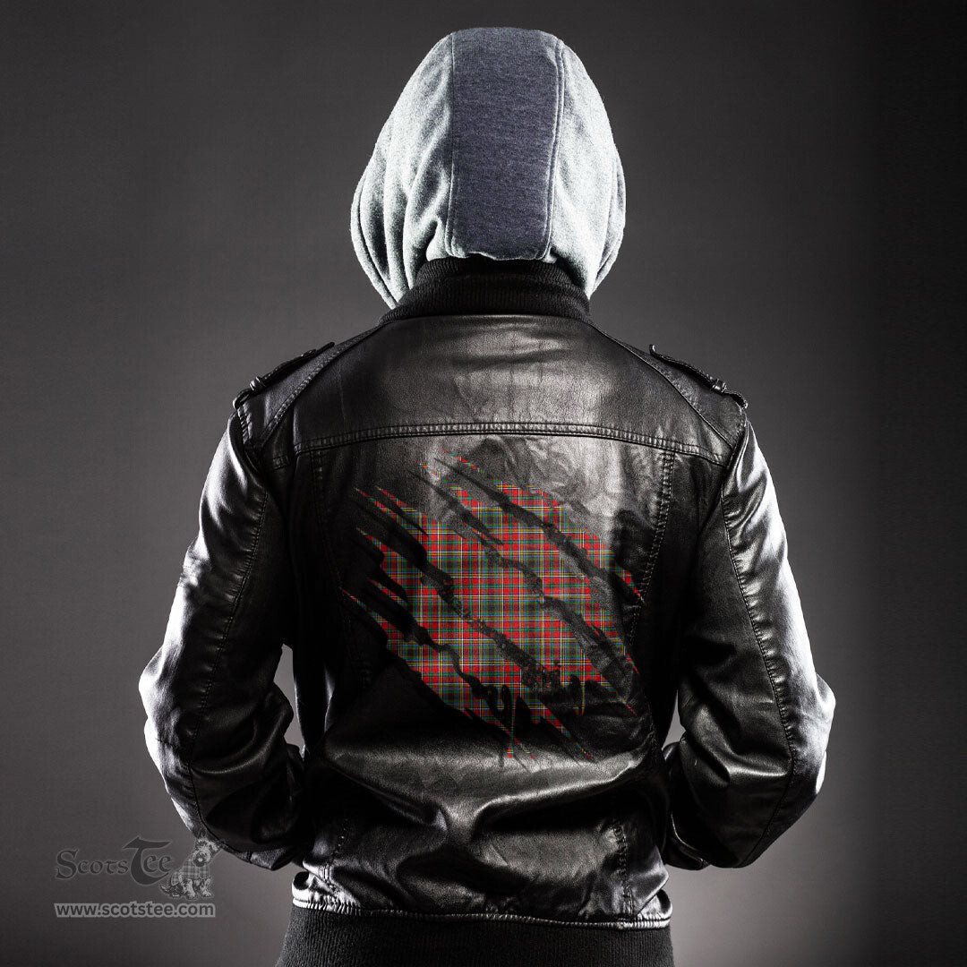 ScotsTee Shop Scottish Anderson of Arbrake Clan Tartan Scratch Tartan Leather Jacket