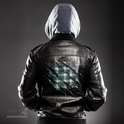 ScotsTee Shop Scottish Gordon Dress Ancient Clan Tartan Scratch Tartan Leather Jacket