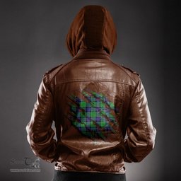 ScotsTee Shop Scottish Graham of Menteith Modern Clan Tartan Scratch Tartan Leather Jacket