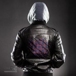 ScotsTee Shop Scottish Chisholm Hunting Modern Clan Tartan Scratch Tartan Leather Jacket