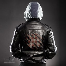 ScotsTee Shop Scottish Cunningham Burgundy Dancers Clan Tartan Scratch Tartan Leather Jacket