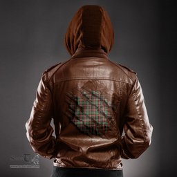 ScotsTee Shop Scottish Cumming Hunting Ancient Clan Tartan Scratch Tartan Leather Jacket
