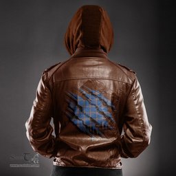 ScotsTee Shop Scottish MacLaine of Loch Buie Hunting Ancient Clan Tartan Scratch Tartan Leather Jacket