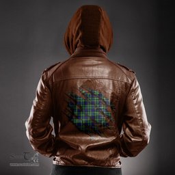 ScotsTee Shop Scottish MacNeil of Colonsay Modern Clan Tartan Scratch Tartan Leather Jacket