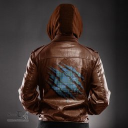 ScotsTee Shop Scottish Matheson Hunting Ancient Clan Tartan Scratch Tartan Leather Jacket