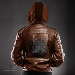 ScotsTee Shop Scottish Murray of Atholl Modern Clan Tartan Scratch Tartan Leather Jacket