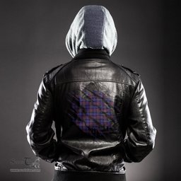 ScotsTee Shop Scottish Pride of Scotland Clan Tartan Scratch Tartan Leather Jacket