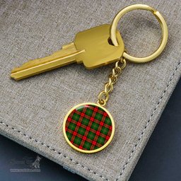 ScotsTee Shop Scottish Blackstock Clan Circle Pendant Tartan Luxury Keychain - Personalized Engraving