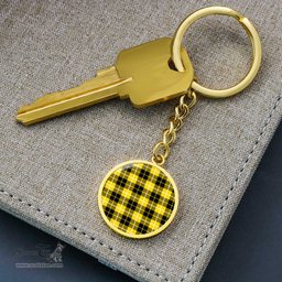 ScotsTee Shop Scottish Barclay Dress Modern Clan Circle Pendant Tartan Luxury Keychain - Personalized Engraving